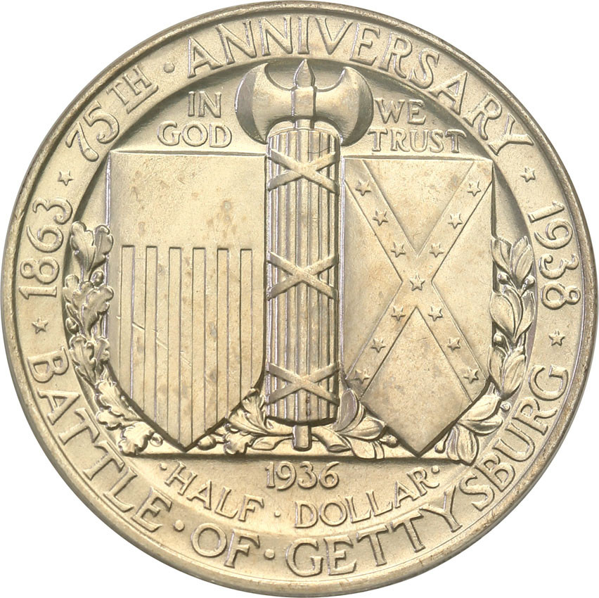 USA. 50 centów 1936 Gettysburg